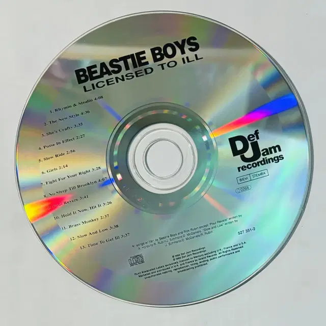 Beastie Boys - Licensed (CD) 유럽반1995 민트급