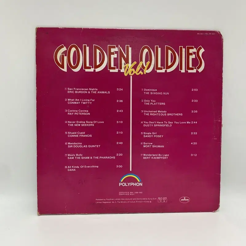 GOLDEN OLDIES  LP / AA5840