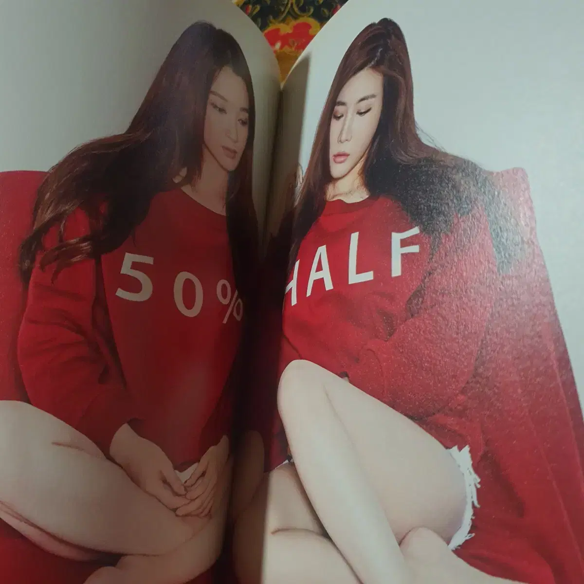 친필싸인반.다비치 미니앨범 50XHALF. 내옆에그대인걸.설명