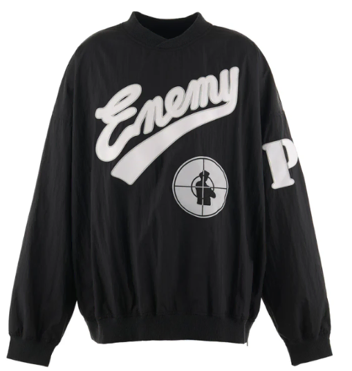 [XL] Saint Michael's Saint Michael X Public Enemy Nylon Pullover Black