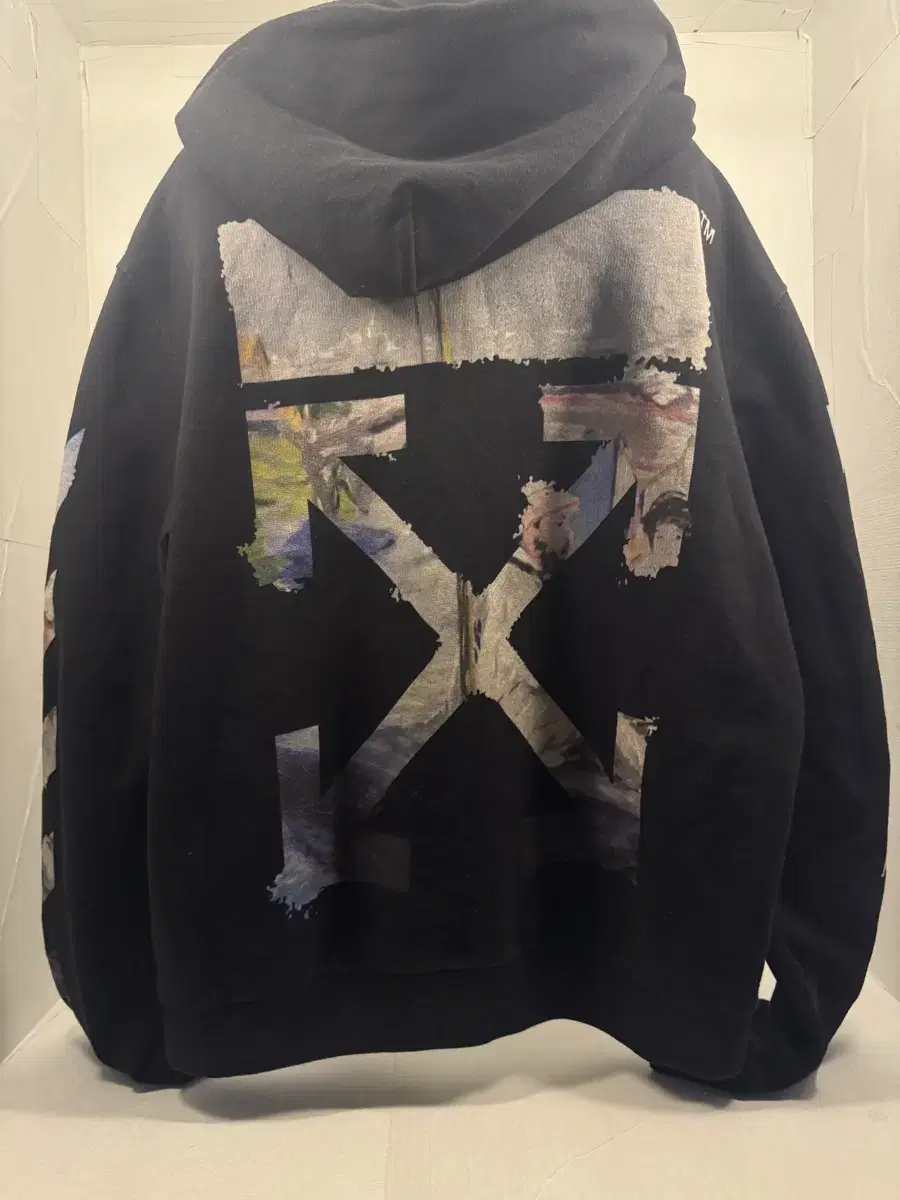 . Off-White . Oil Painting Hooded Zip-up (L)