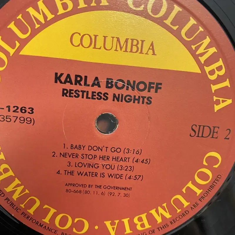 KARLA BONOFF LP / AA5889