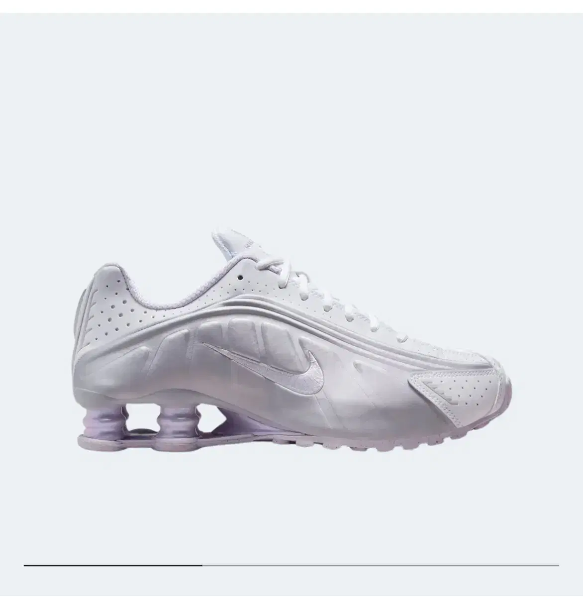 (W) Nike Shox R4 White and Metallic(235)