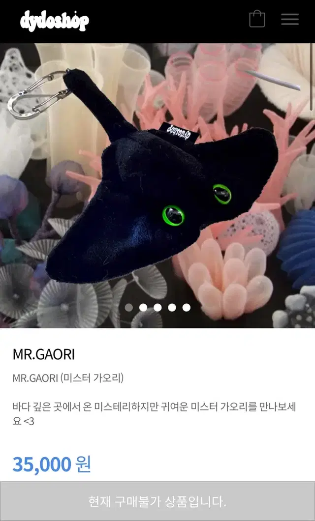 디와이도샵 dydoshop 가오리 인형 키링 mr.gaori 미스터