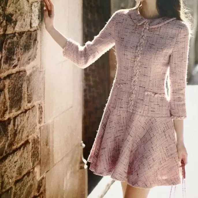 only milkcocoa.1476-Luminous tweed dress