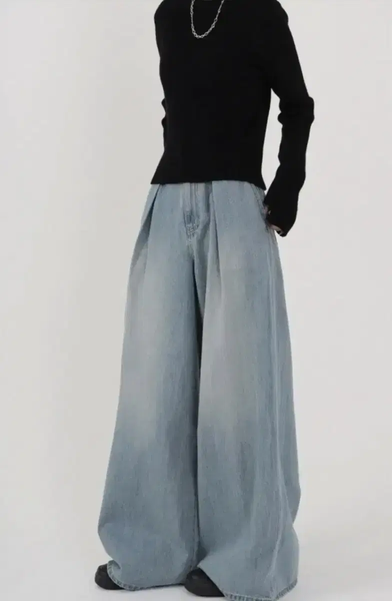 트리밍버드 트밍 ISKO wide denim pants