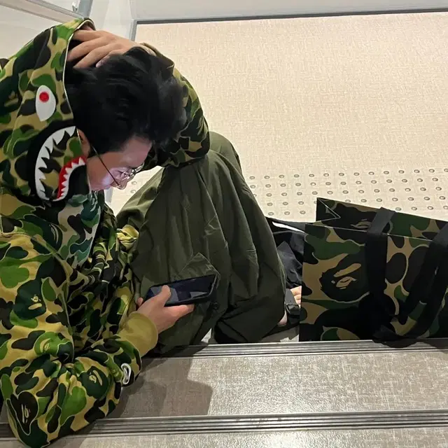 BAPE PONR ABC Camo Shark 아미 그린 녹계