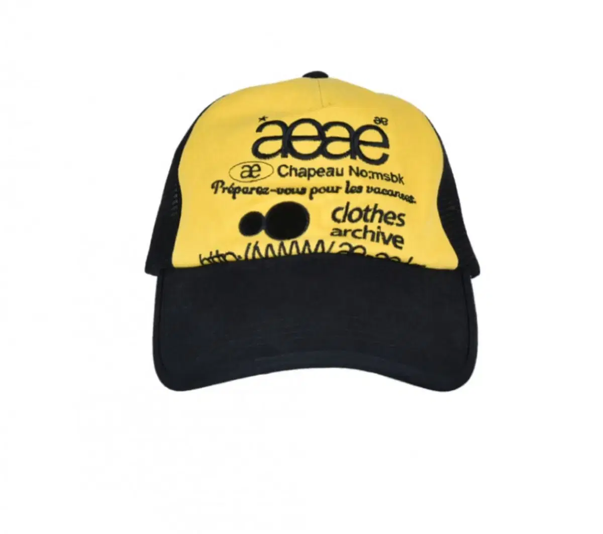 WEB LOGO MESH CAP - [YELLOW]