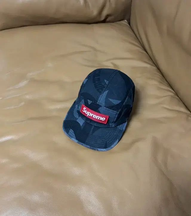 Supreme 슈프림 카모 캠프캡 모자 (Washed Camo Navy)