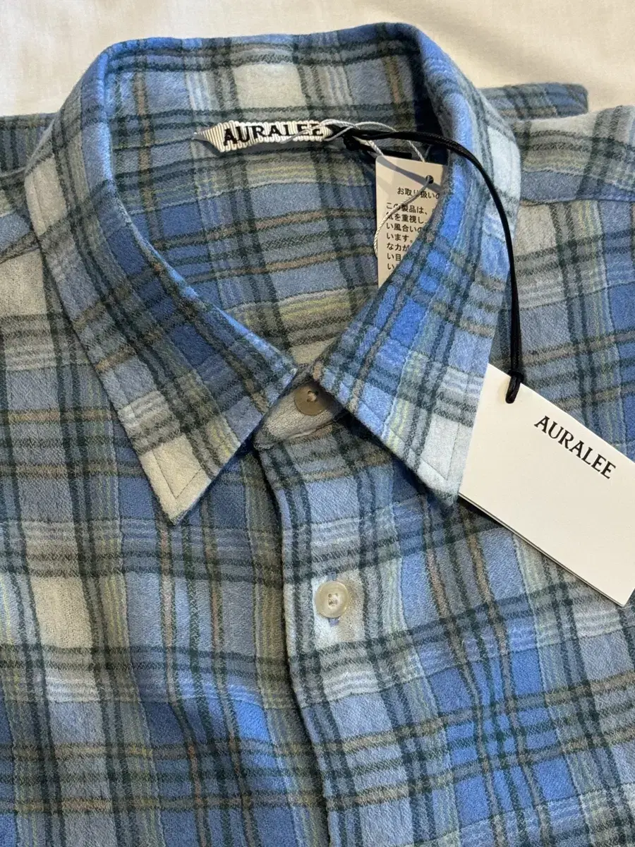 Aurari 24FW Airy wool check shirt 3 sizes