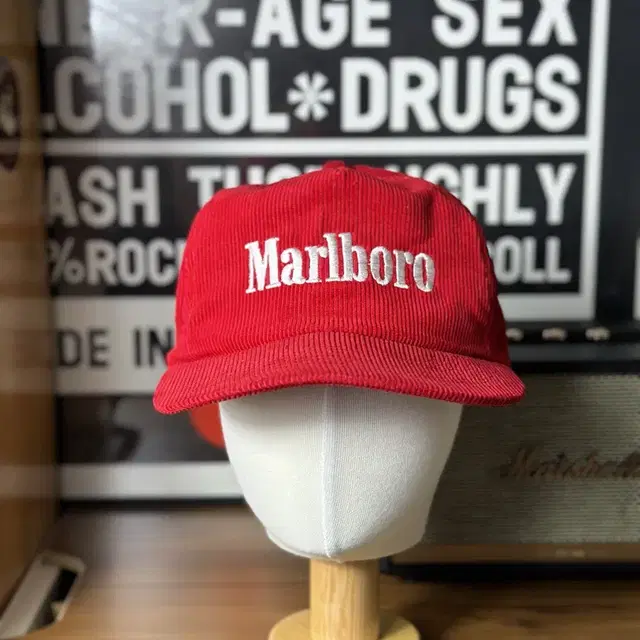 90s Marlboro 빈티지 말보로 코듀로이 모자