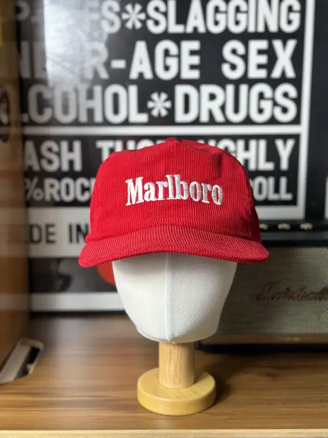 90s Marlboro 빈티지 말보로 코듀로이 모자