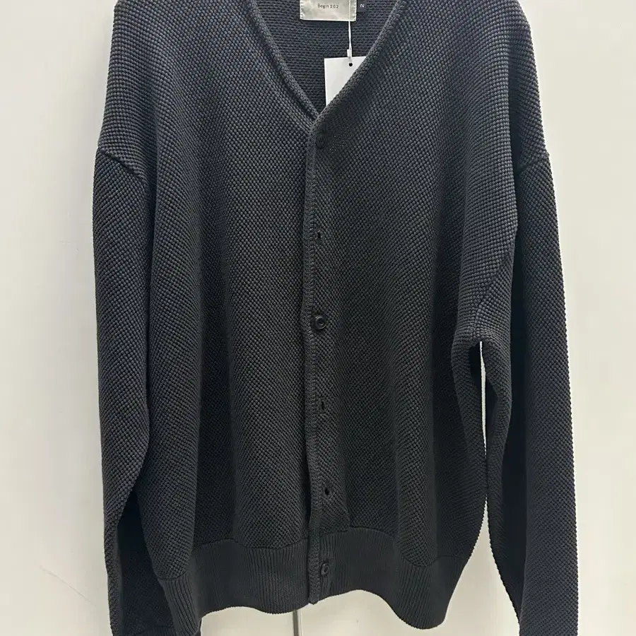 비긴202 High Twist Cotton Cardigan 가디건(차콜)