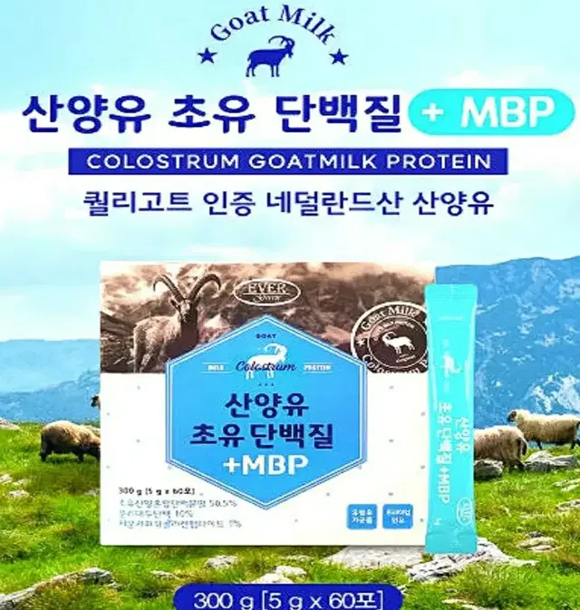 산양유 초유 단백질 +MBP 5gx60포 2개월분 최신제조 로만 나갑니다