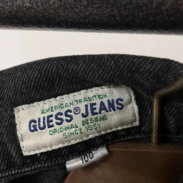 (100) 90s Guess 게스 진스 흑청 데님 자켓