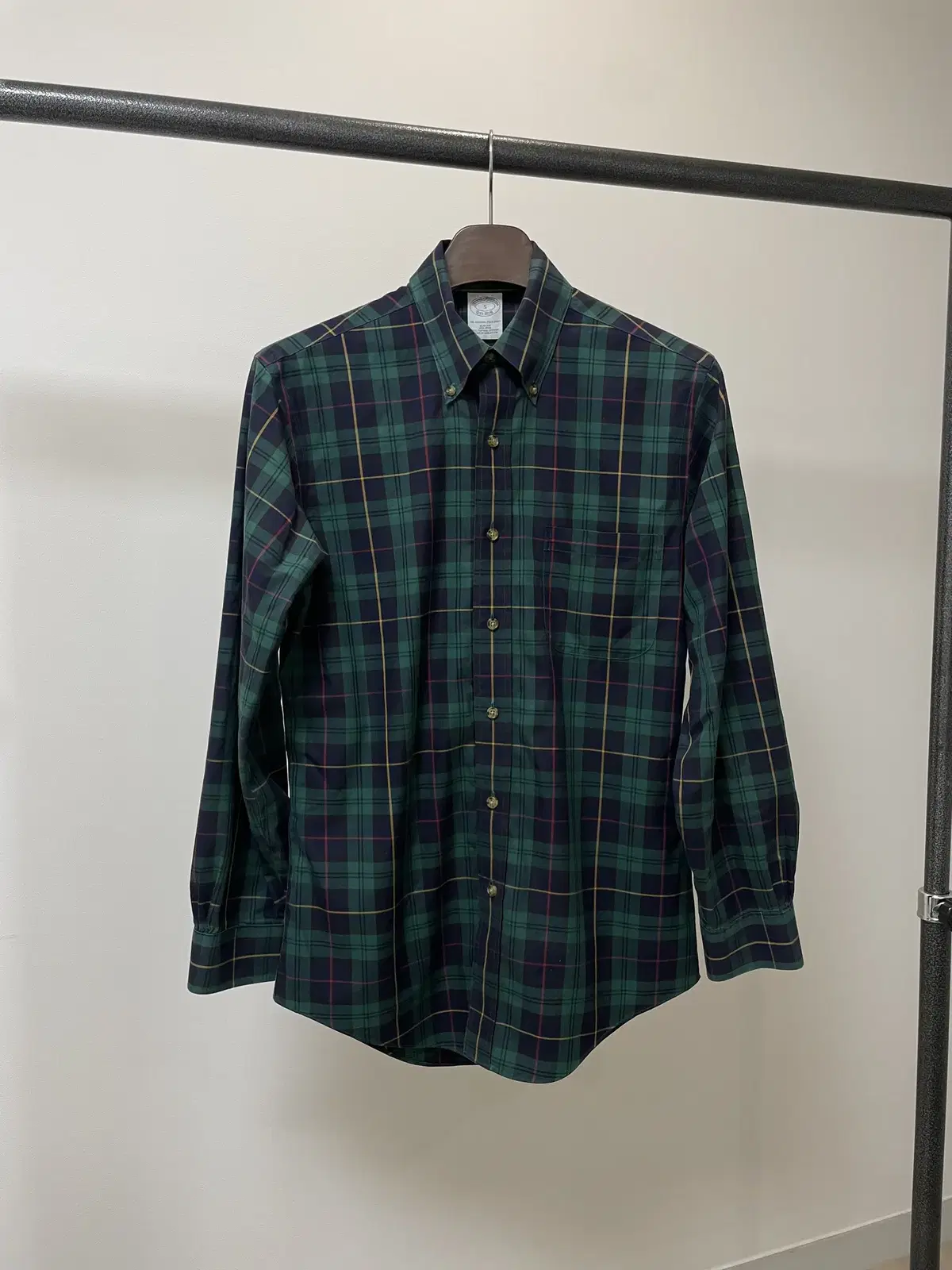 (S) Brooks Brothers Non-Iron Slim Fit Tartan Check Shirt