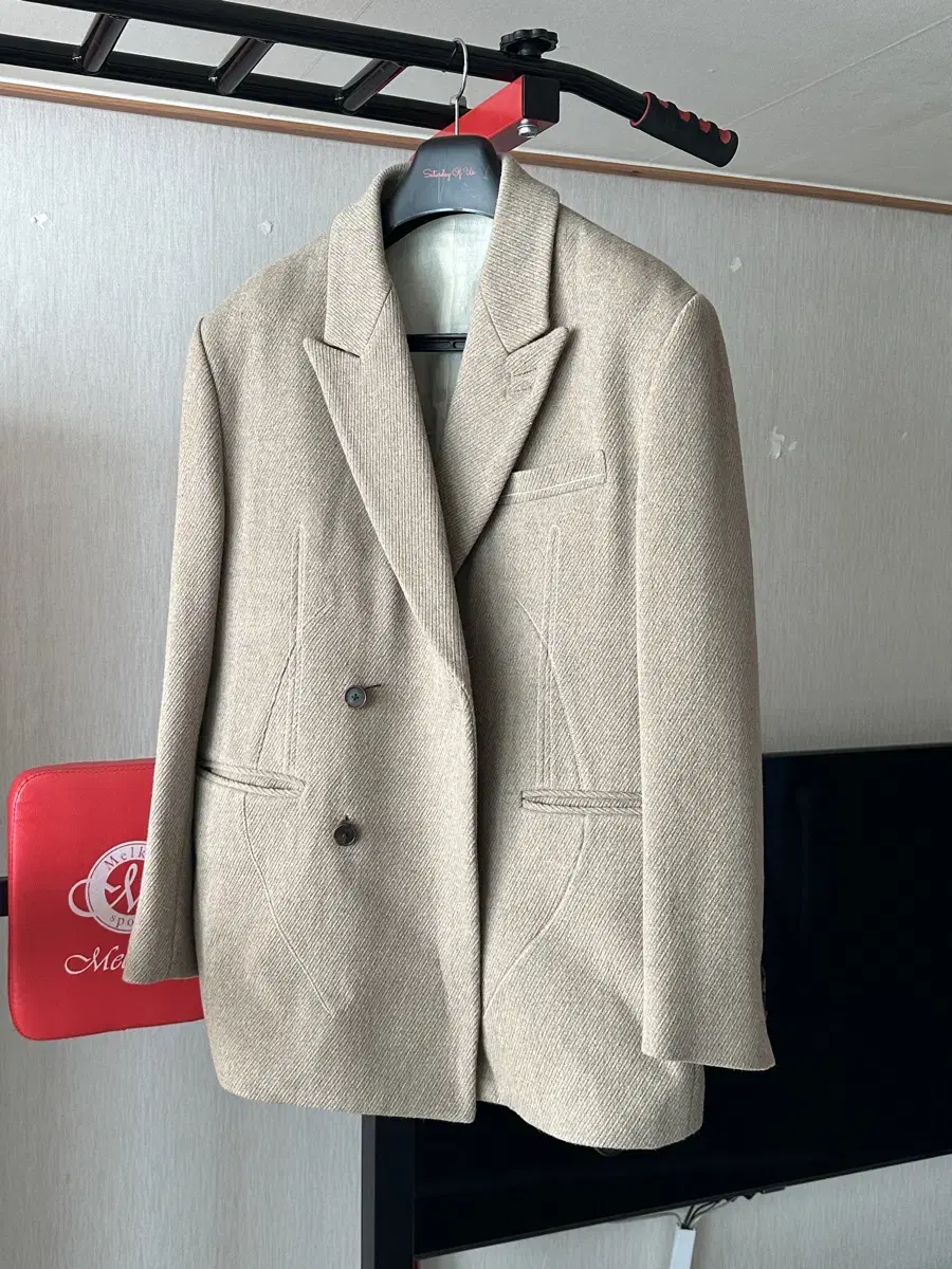 STU Curved Stitch Double Blazer L Sell me