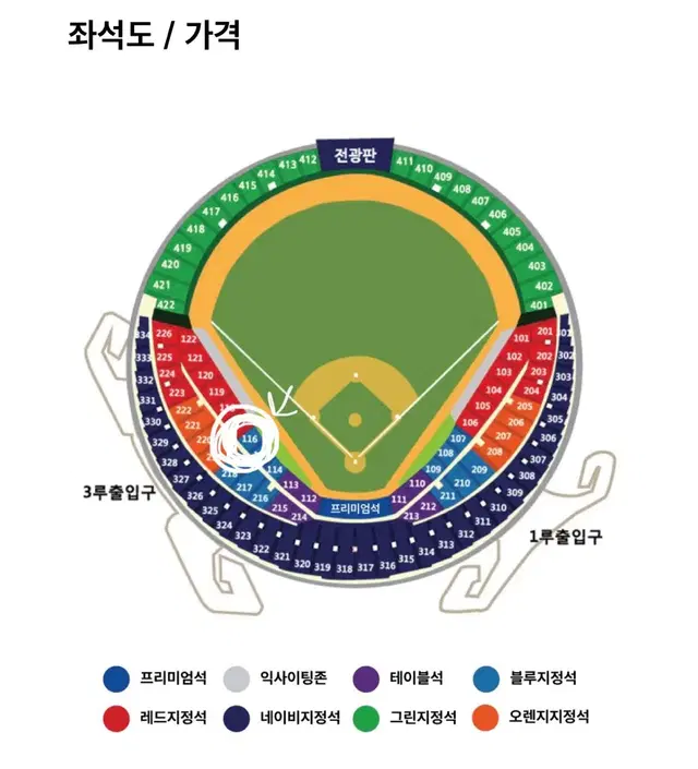 준플레이오프 5차전 3루 블루석 2연석 양도