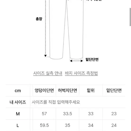 낫포너드 와이드카고팬츠 차콜 L사이즈