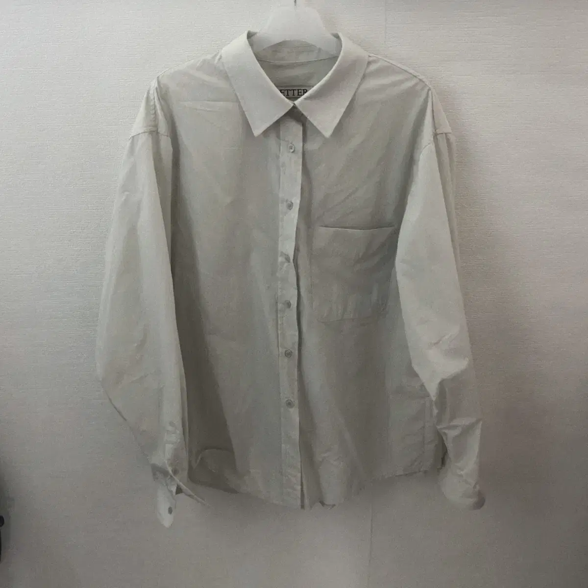 LETTER 샵레터 셔츠 paper shirt(pale green)