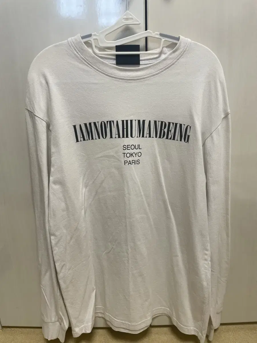 Ain't No Human Being Long Sleeve White