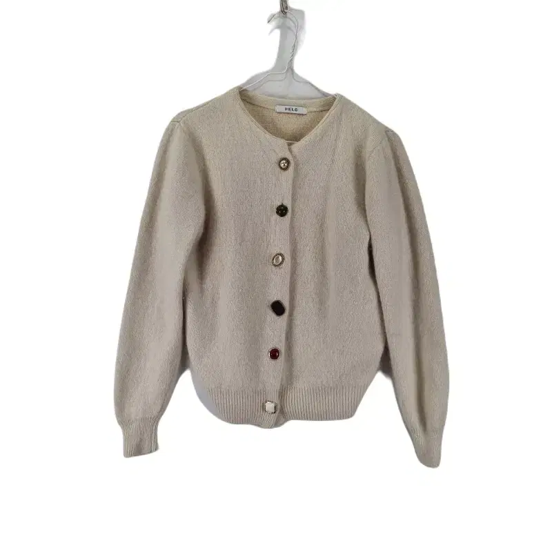 E4319 MEL Women's FREE Ivory Button Cardigan/Dirk