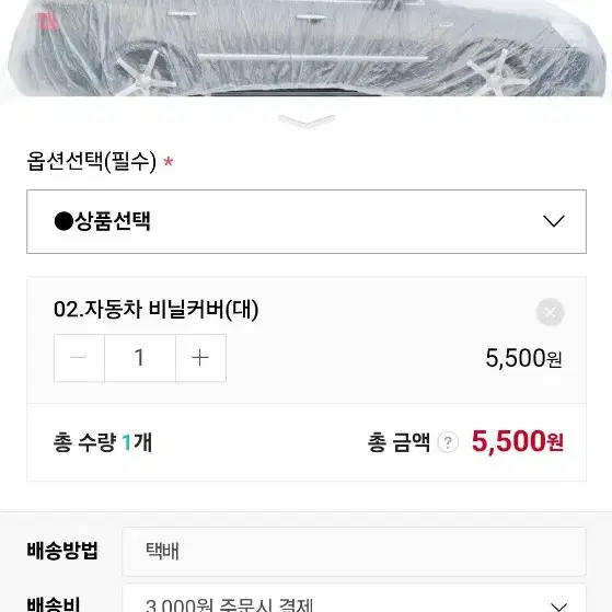 차량용 비닐덮개 8개