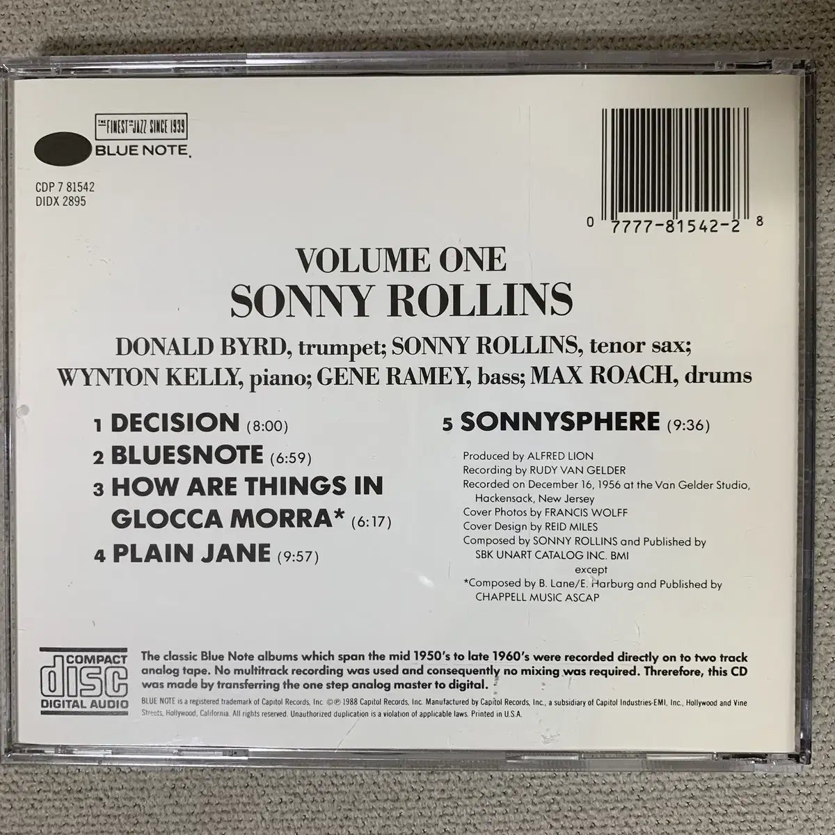 [CD] Sonny Rollins - Volume One