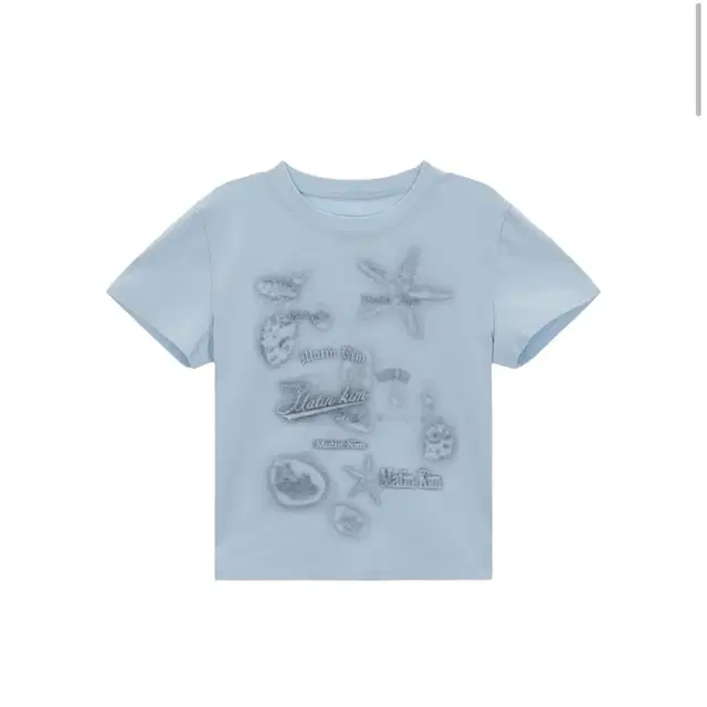 마뗑킴 UNDER THE SEA GRAPHIC TOP IN SKY