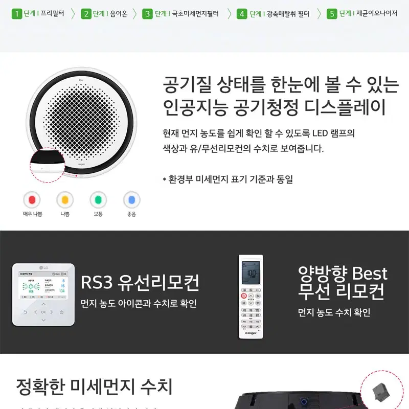 렌탈][LG] 천장형 원형 냉난방기 40평형 (화이트)