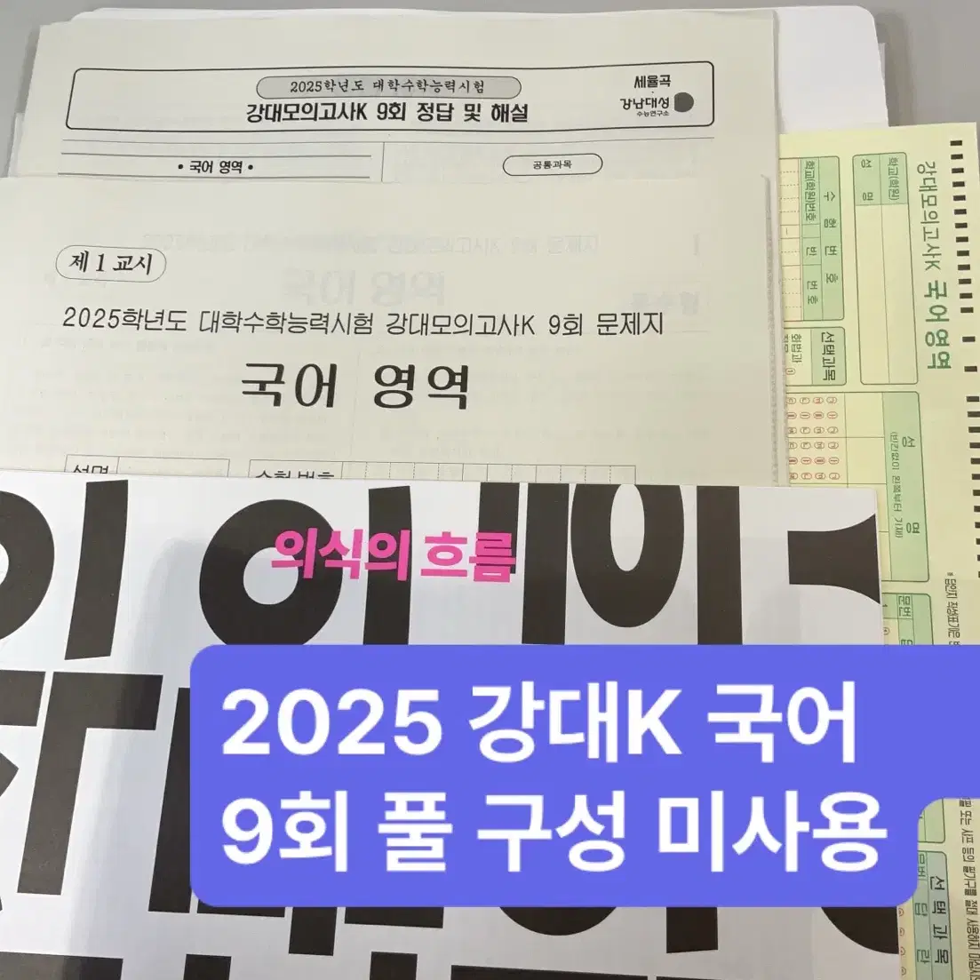 2025 강대 K 국어 9회 재종 시대인대 서바이벌 실모 모의고사