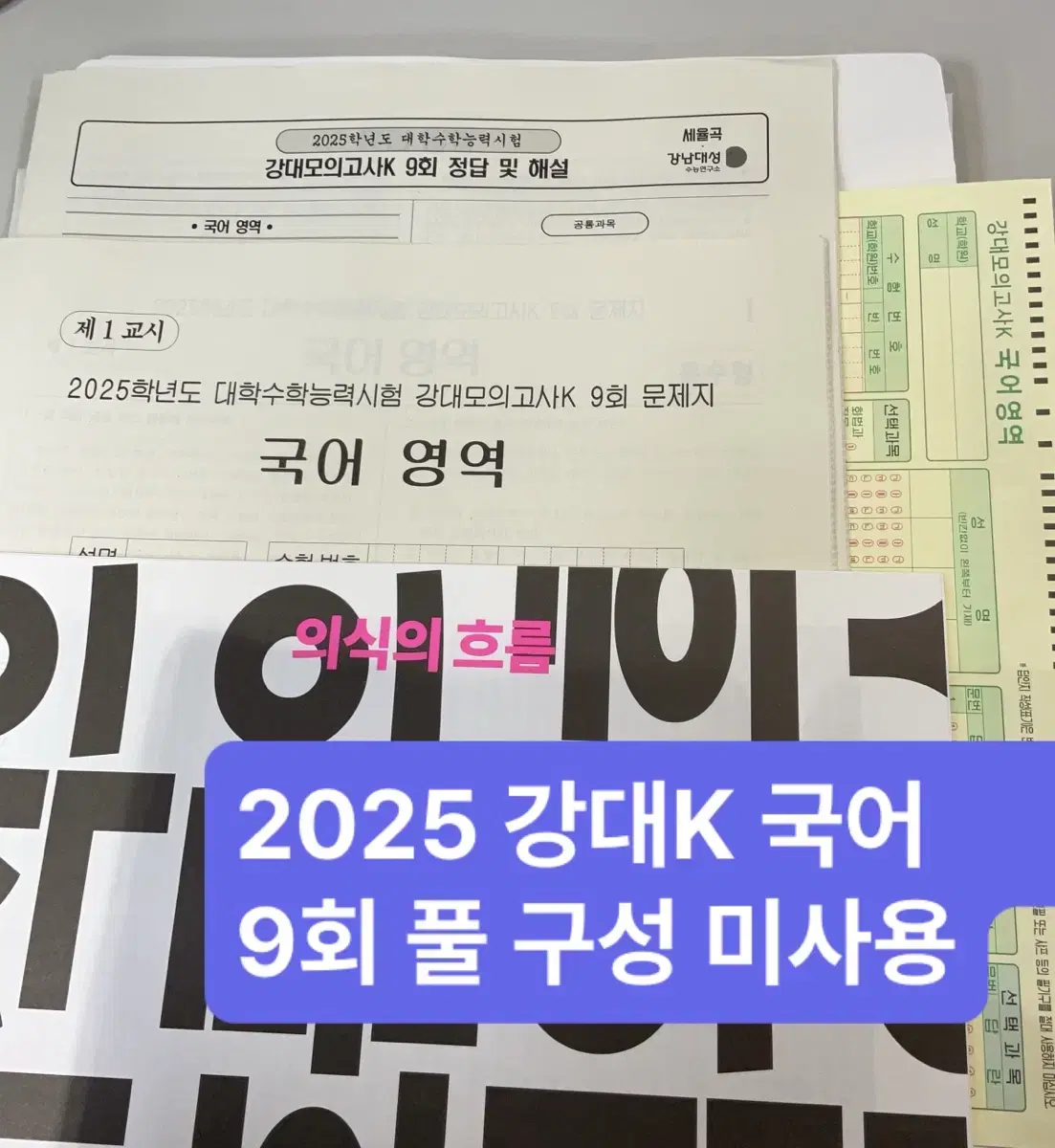 2025 강대 K 국어 9회 재종 시대인대 서바이벌 실모 모의고사