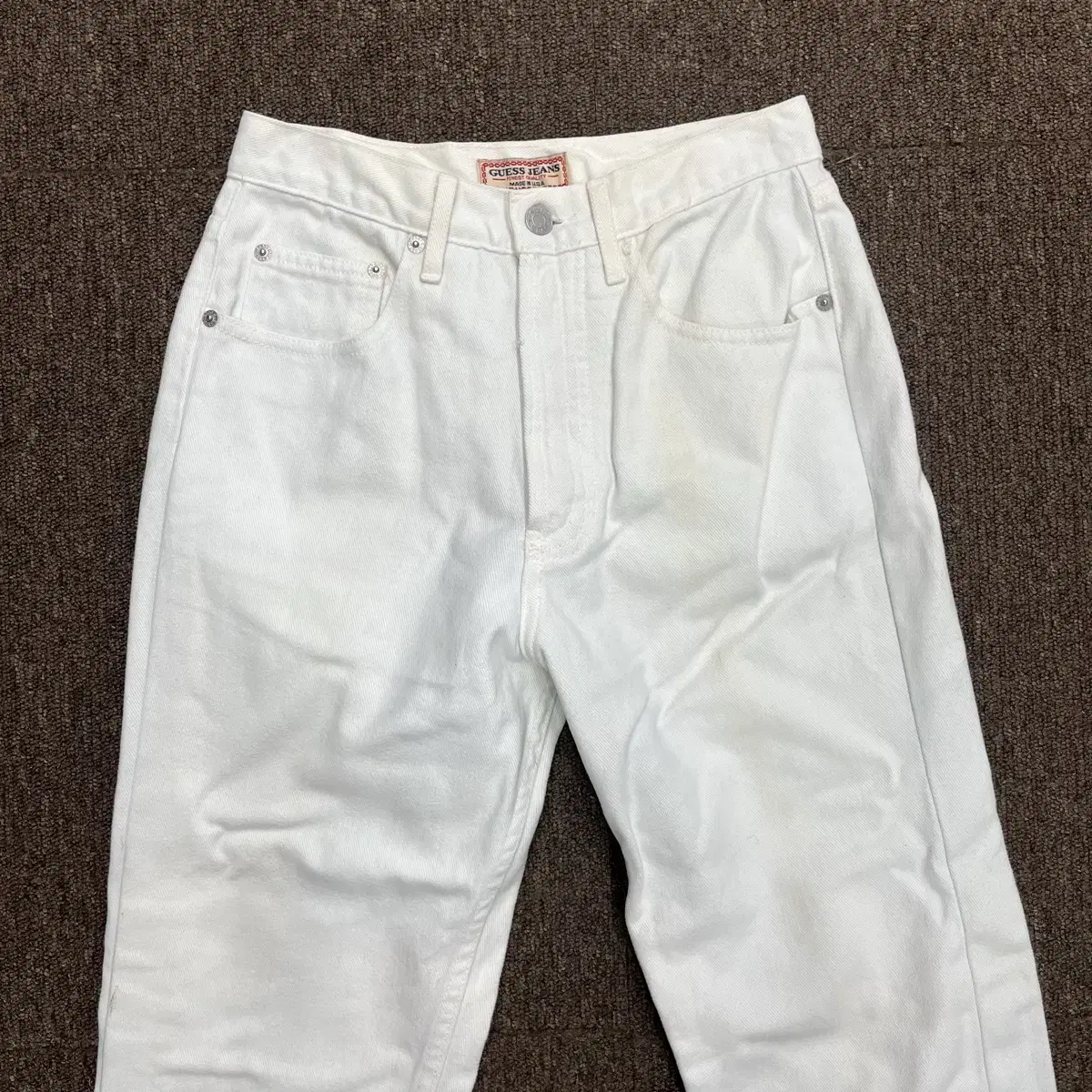 (26) GUESS 게스 화이트 데님 팬츠 made in USA [5]