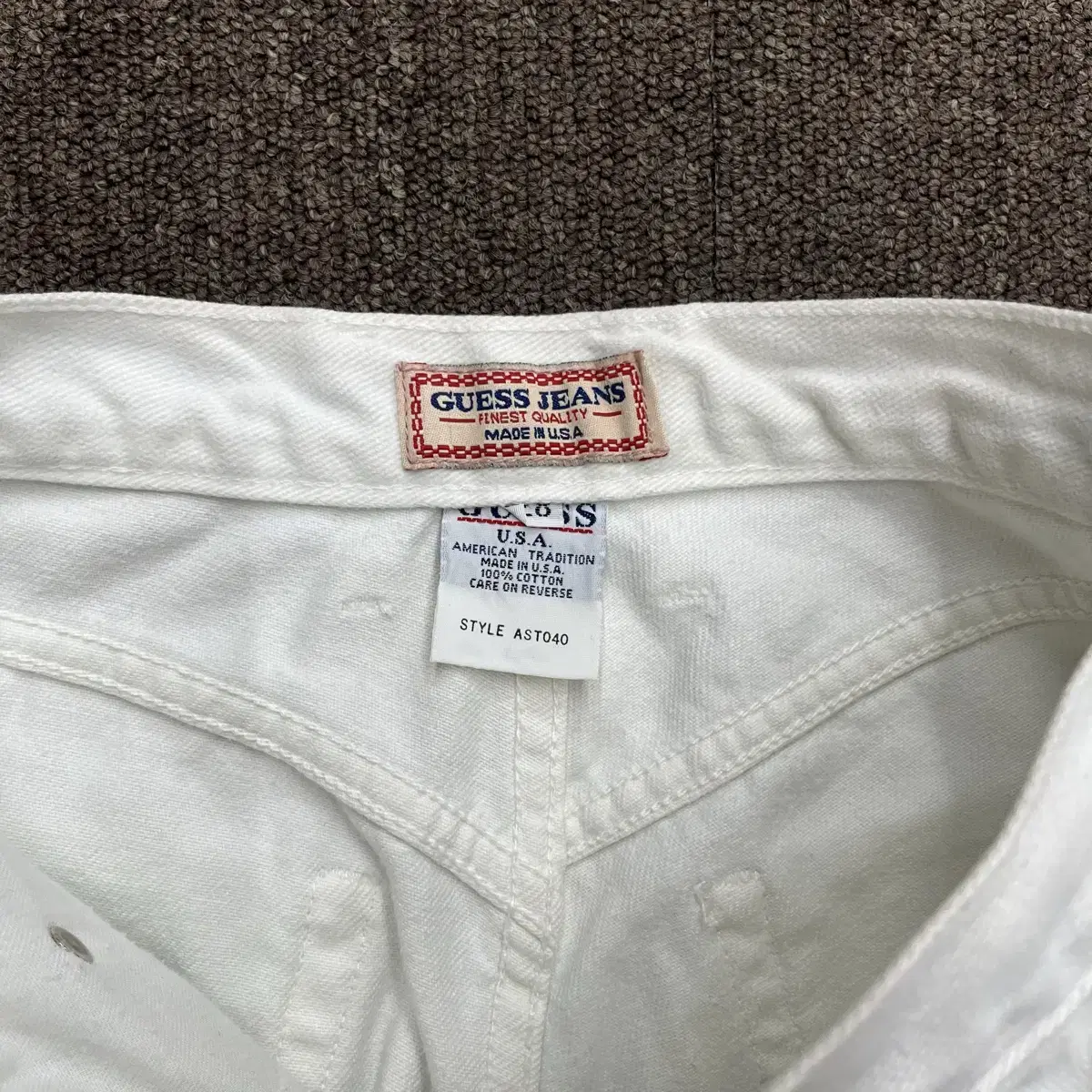 (26) GUESS 게스 화이트 데님 팬츠 made in USA [5]