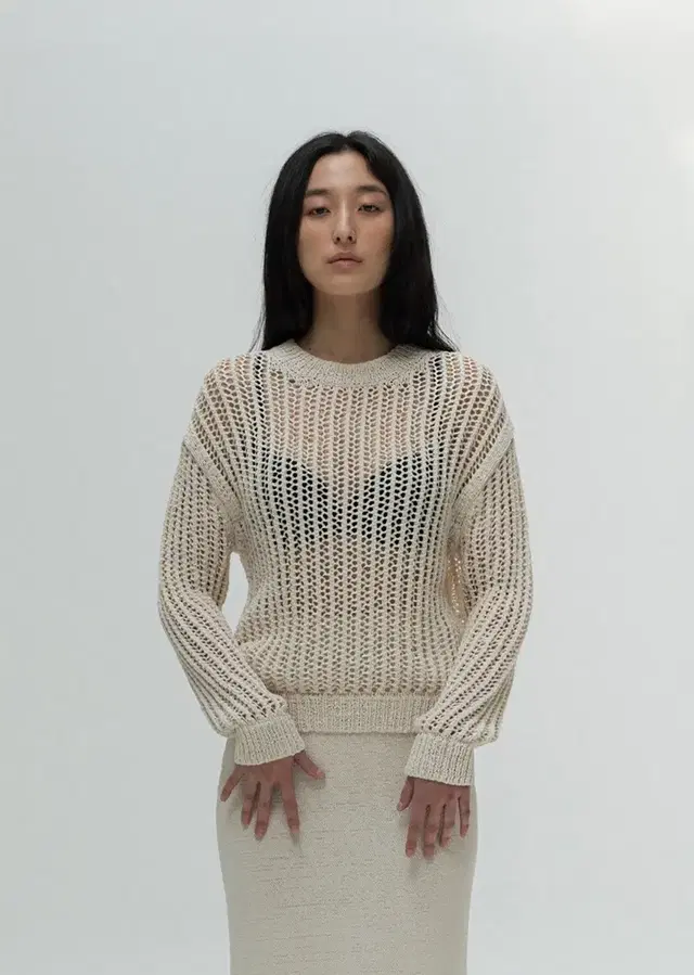 아모멘토 크로쉐 크로셰 풀오버 CROCHET PULLOVER