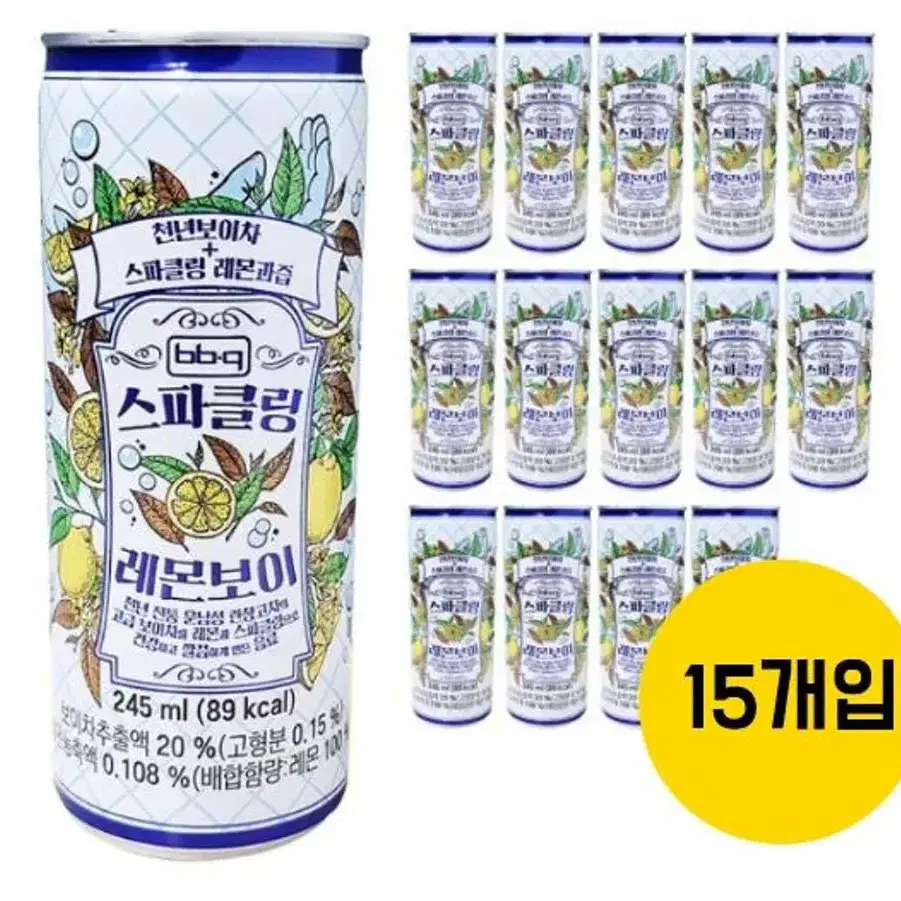 스파클링레몬보이 245ml 15개 레몬과즙 탄산음료