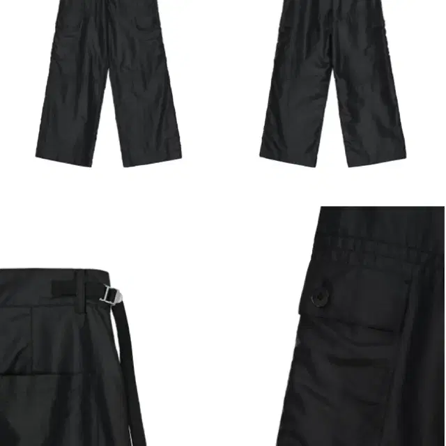 COSMOSS COATED CARGO PANTS (BLACK)