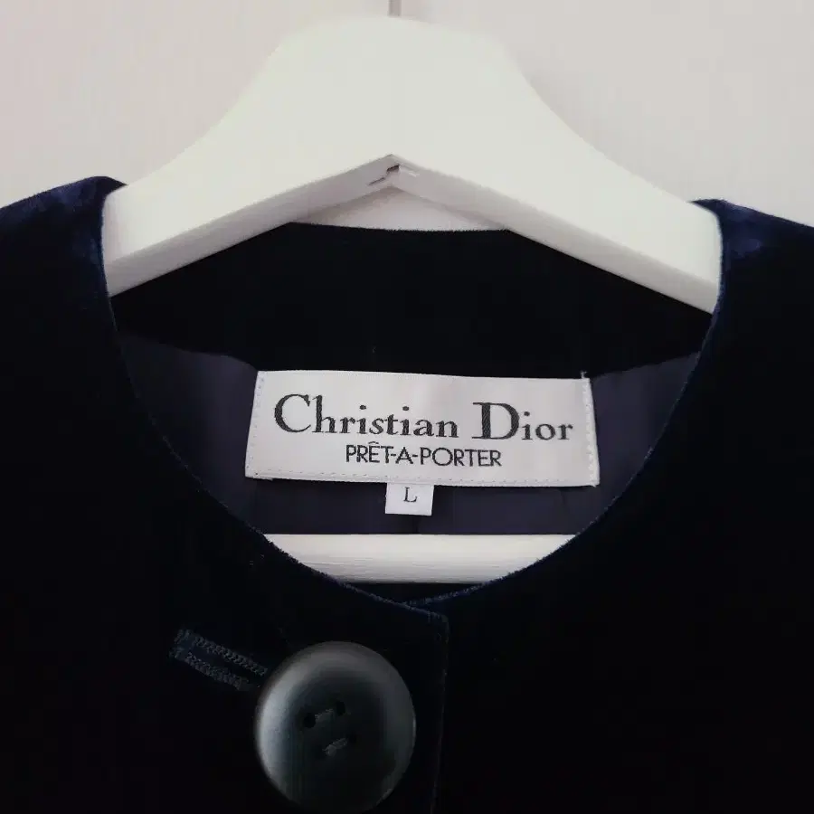 디올 Christian Dior 실크블렌드 벨루어 원버튼 자켓