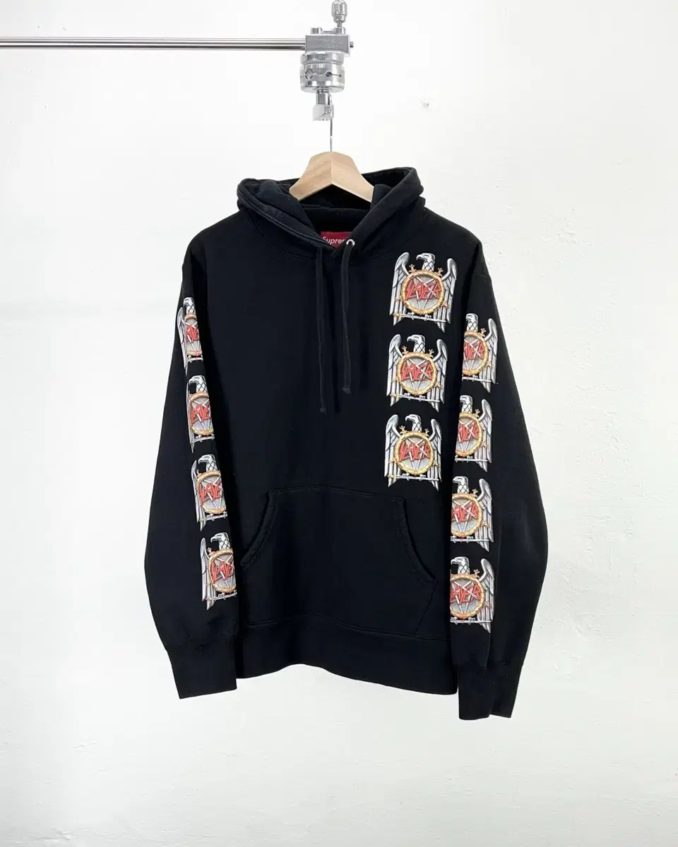 Supreme X Slayer Black Eagle Hoodie