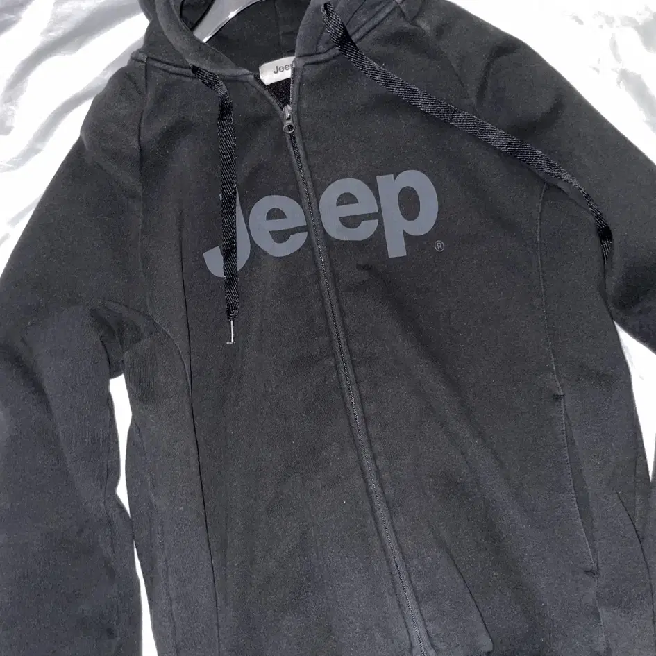 jeep 오버핏 후드집업 블랙