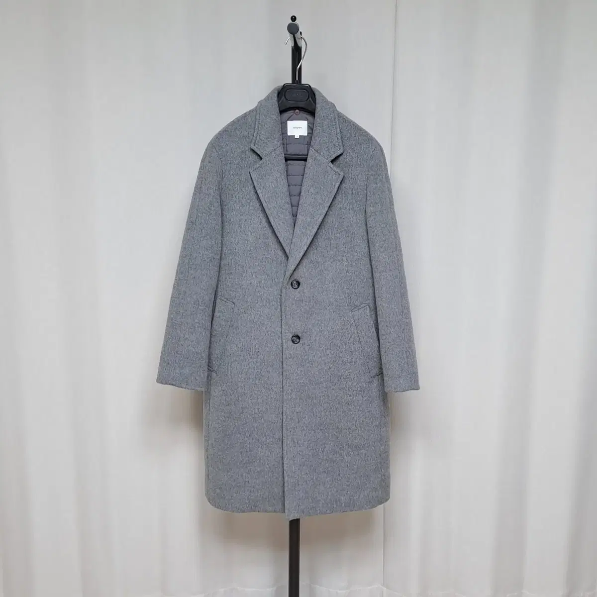 (Taffeta) Epigram 100% wool detachable coat with inner lining