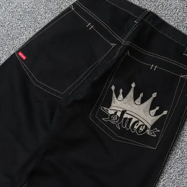 JNCO 징코 크라운 스티치 와이드 데님 팬츠 (32)