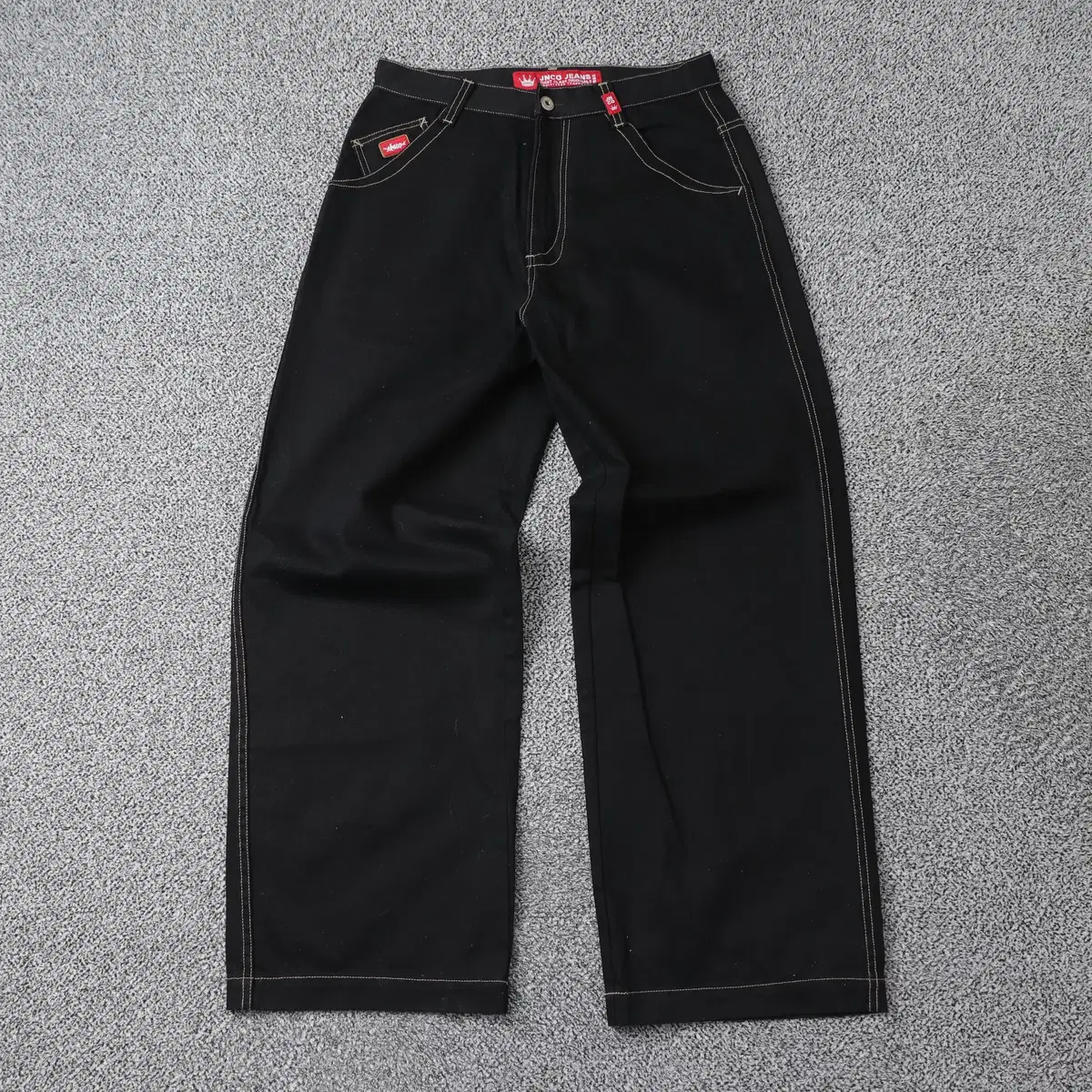 JNCO 징코 크라운 스티치 와이드 데님 팬츠 (32)