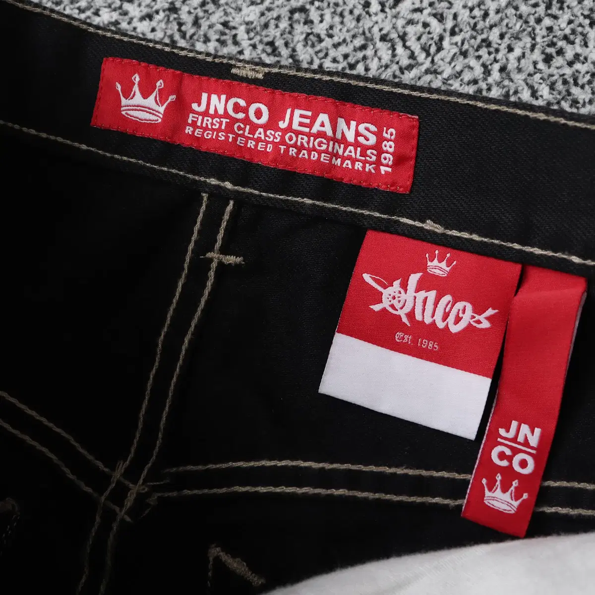 JNCO 징코 크라운 스티치 와이드 데님 팬츠 (32)