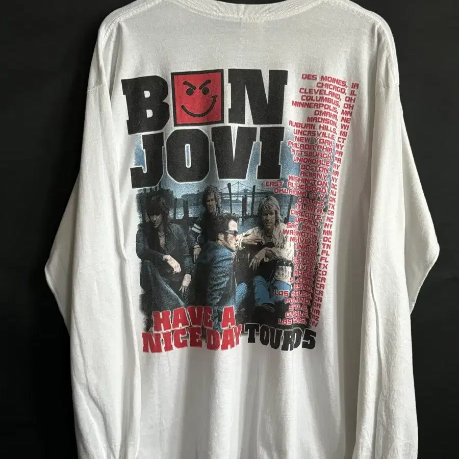 빈티지 05s Bon Jovi 밴드 HAVE A NICE DAY 투어 롱