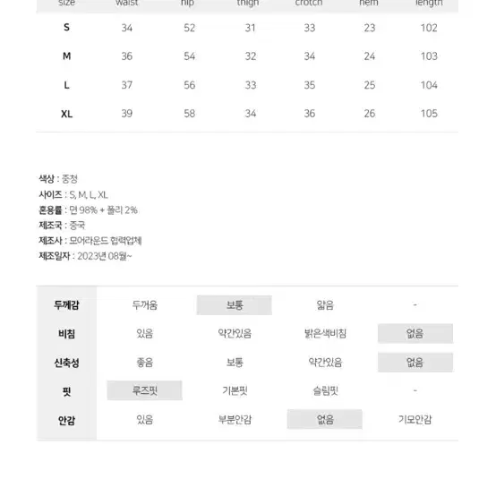 모어라운드 청바지 와이드팬츠 데님