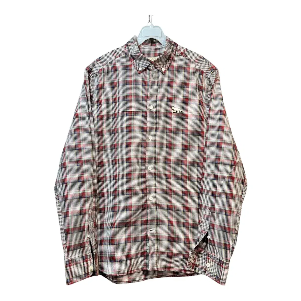 [S] Maison Kitsune Fox Logo Check Shirt