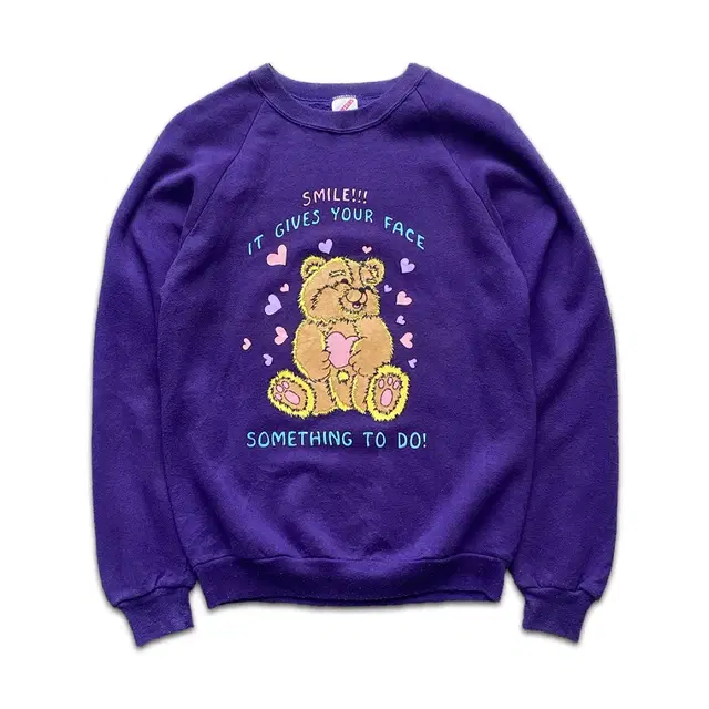 80s SMILE!!! bear sweatshirt