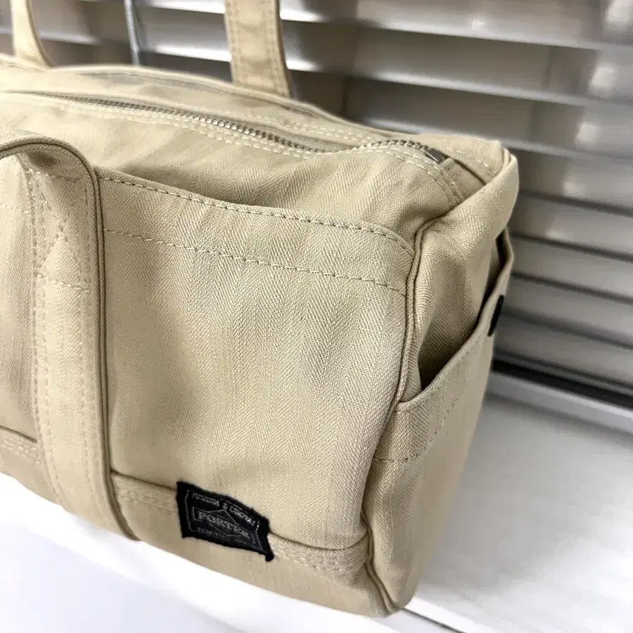 PORTER-CANVAS BOSTON BAG M(Beige)포터 보스턴백