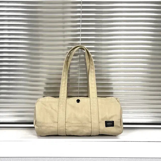 PORTER-CANVAS BOSTON BAG M(Beige)포터 보스턴백